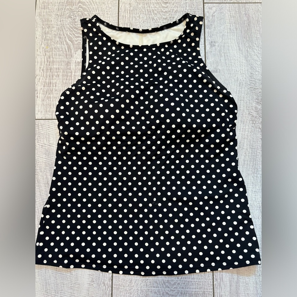 Lands End black/white dots, Sz 12, good condition